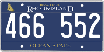 RI license plate 466552