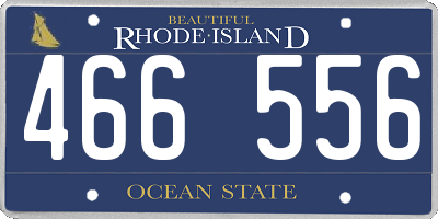 RI license plate 466556