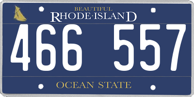 RI license plate 466557