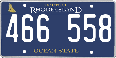 RI license plate 466558