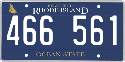 RI license plate 466561