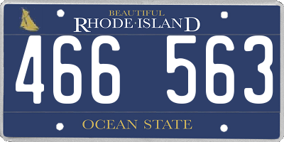RI license plate 466563