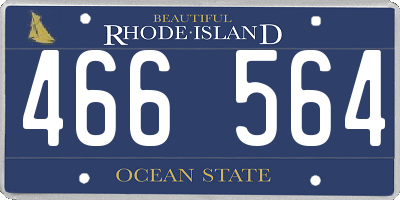 RI license plate 466564