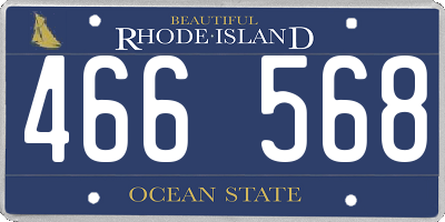 RI license plate 466568