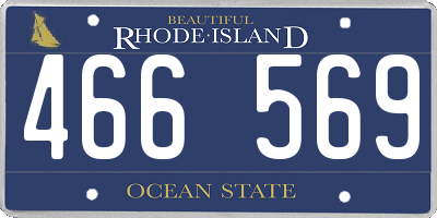 RI license plate 466569