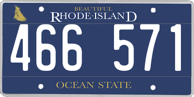 RI license plate 466571