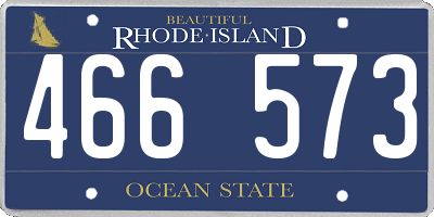 RI license plate 466573