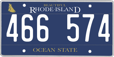 RI license plate 466574