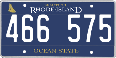 RI license plate 466575