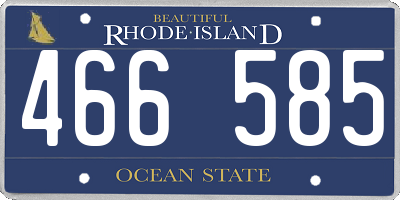 RI license plate 466585