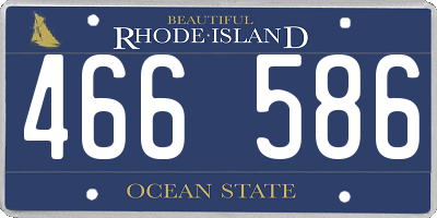 RI license plate 466586