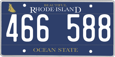 RI license plate 466588