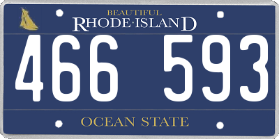 RI license plate 466593
