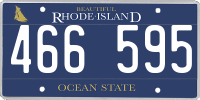 RI license plate 466595
