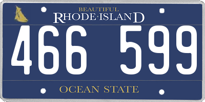 RI license plate 466599