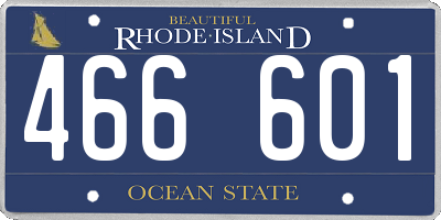 RI license plate 466601
