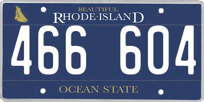 RI license plate 466604