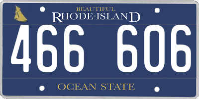RI license plate 466606