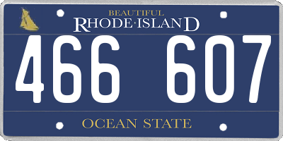 RI license plate 466607