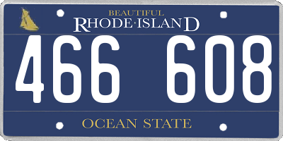 RI license plate 466608