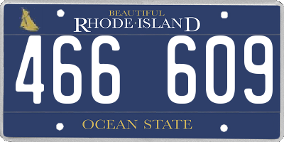 RI license plate 466609