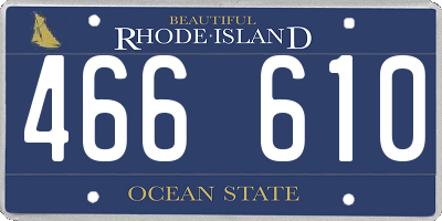 RI license plate 466610