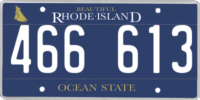 RI license plate 466613