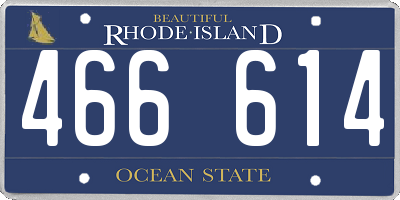 RI license plate 466614