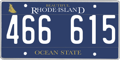 RI license plate 466615
