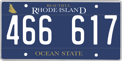 RI license plate 466617
