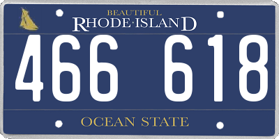RI license plate 466618