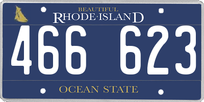 RI license plate 466623
