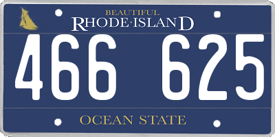 RI license plate 466625