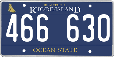 RI license plate 466630