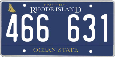 RI license plate 466631