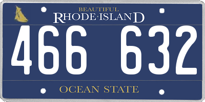 RI license plate 466632