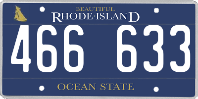 RI license plate 466633