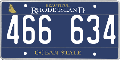 RI license plate 466634