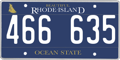 RI license plate 466635