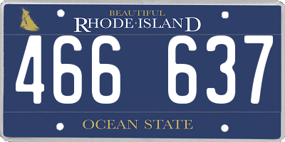 RI license plate 466637