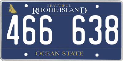 RI license plate 466638