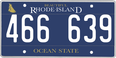 RI license plate 466639