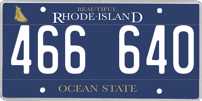 RI license plate 466640