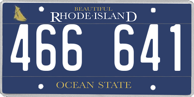 RI license plate 466641