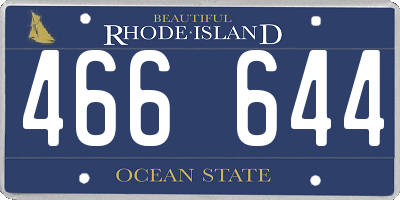 RI license plate 466644