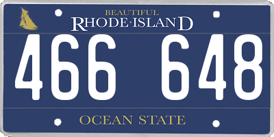 RI license plate 466648