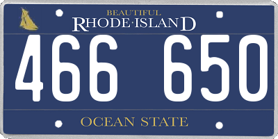 RI license plate 466650