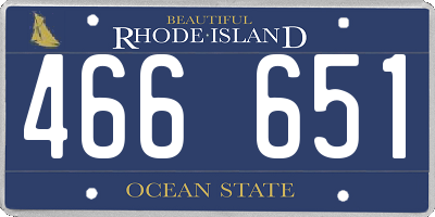 RI license plate 466651