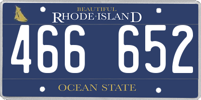 RI license plate 466652