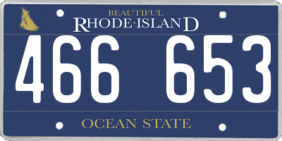RI license plate 466653